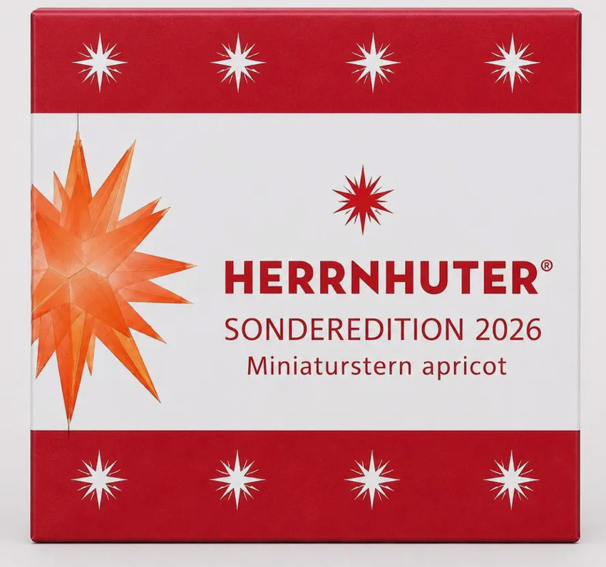 Herrnhuter Stern Sonderedition 2026 Miniaturstern apricot 8 cm